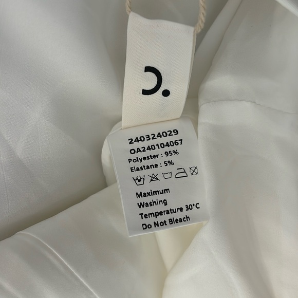 Commense White A-line Sheath Mini Dress Cap Sleeves Front Pockets Fully Lined - Picture 7 of 7